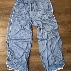 Aerie Light Blue Pajama Pants with White Trim